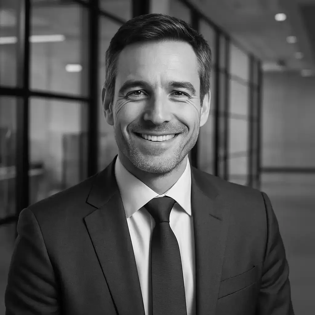 Portrait of a satisfied business client in a modern office